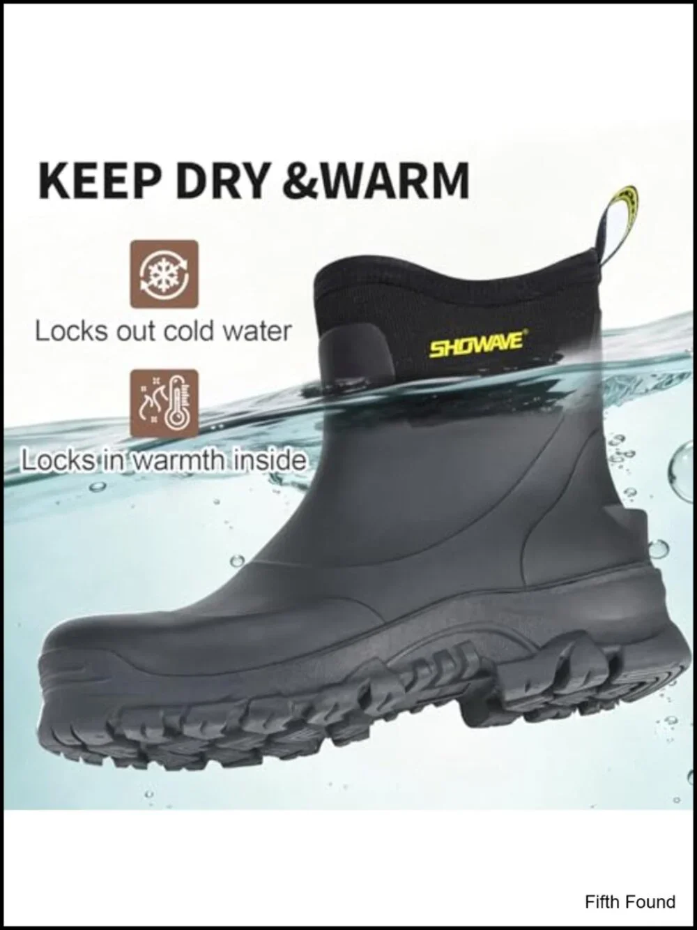 Men's Steel Toe Waterproof Rain Boots Ankle Work Boot for Construction Farming